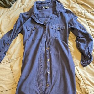 J For Justify Button-Up Shirt Dress